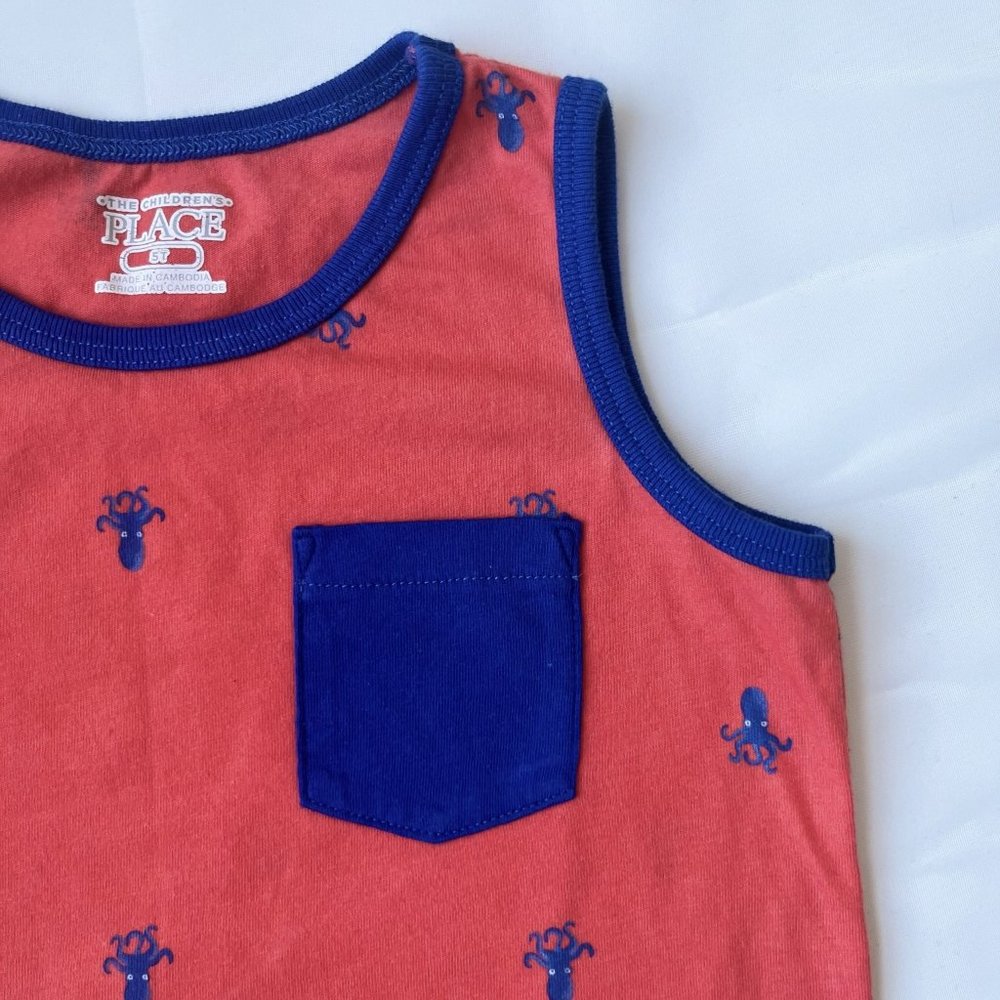 (5 for $25) Children's Place Boys Tank Top - Octopus Tshirt - 5t Boys Top